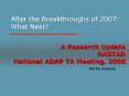 After the Breakthroughs of 2007: What Next PowerPoint PPT Presentation