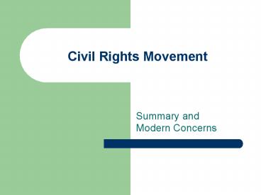 Civil Rights Movement