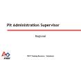 Pit Administration Supervisor PowerPoint PPT Presentation