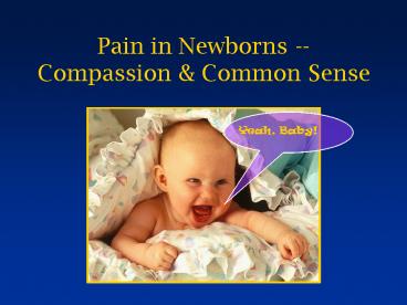 Pain in Newborns Compassion