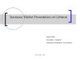 Insurance Market Presentation on Lebanon PowerPoint PPT Presentation