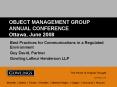 OBJECT MANAGEMENT GROUP ANNUAL CONFERENCE Ottawa, June 2008 PowerPoint PPT Presentation