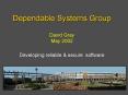 Dependable Systems Group PowerPoint PPT Presentation