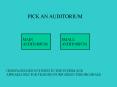 PICK AN AUDITORIUM PowerPoint PPT Presentation