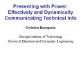 Presenting with Power: Effectively and Dynamically Communicating Technical Info PowerPoint PPT Presentation