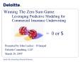 Winning The Zero Sum Game: Leveraging Predictive Modeling for Commercial Insurance Underwriting PowerPoint PPT Presentation