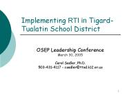 Implementing RTI in TigardTualatin School District