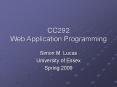 CC292 Web Application Programming PowerPoint PPT Presentation