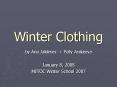 Winter Clothing PowerPoint PPT Presentation
