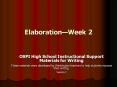 ElaborationWeek 2 PowerPoint PPT Presentation