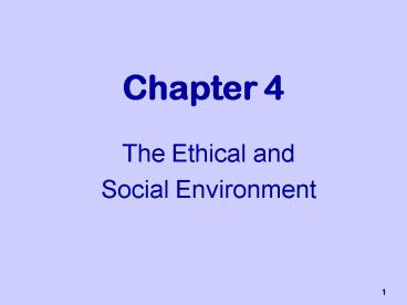 The Ethical and