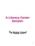 A Literacy Center Sampler PowerPoint PPT Presentation