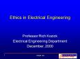 Ethics in Electrical Engineering PowerPoint PPT Presentation