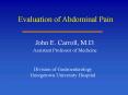 Evaluation of Abdominal Pain PowerPoint PPT Presentation