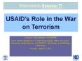 USAID's Role in the War on Terrorism PowerPoint PPT Presentation