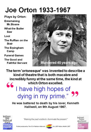 Joe Orton 19331967