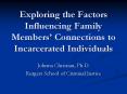 Exploring the Factors Influencing Family Members Connections to Incarcerated Individuals PowerPoint PPT Presentation