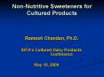 NonNutritive Sweeteners for Cultured Products PowerPoint PPT Presentation