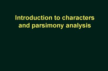 Molecular Systematics