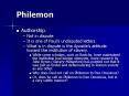 Philemon PowerPoint PPT Presentation