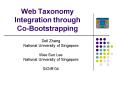 Web Taxonomy Integration through CoBootstrapping PowerPoint PPT Presentation