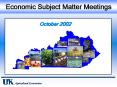 Economic Subject Matter Meetings PowerPoint PPT Presentation