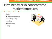 Firm behavior in concentrated market structures