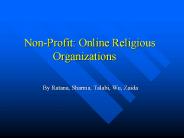 NonProfit: Online Religious Organizations