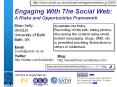 Engaging With The Social Web: A Risks and Opportunities Framework PowerPoint PPT Presentation