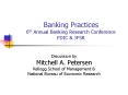 Banking Practices 6th Annual Banking Research Conference FDIC PowerPoint PPT Presentation