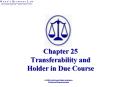 Chapter 25  Transferability and Holder in Due Course PowerPoint PPT Presentation