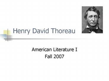 Henry David Thoreau