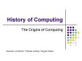 History of Computing PowerPoint PPT Presentation