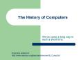 The History of Computers PowerPoint PPT Presentation