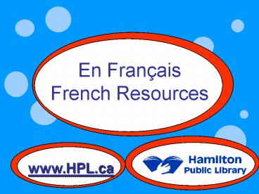 En Franais French Resources