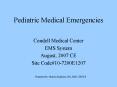 Pediatric Medical Emergencies PowerPoint PPT Presentation