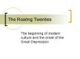 The Roaring Twenties PowerPoint PPT Presentation