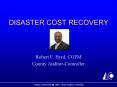 DISASTER COST RECOVERY PowerPoint PPT Presentation
