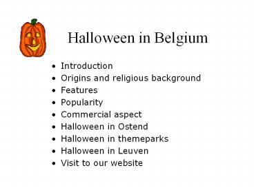Halloween in Belgium
