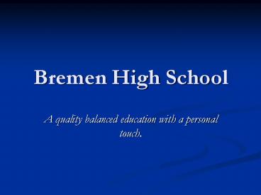 Bremen High School