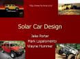 Solar Car Design PowerPoint PPT Presentation