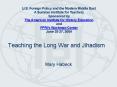 Teaching the Long War and Jihadism PowerPoint PPT Presentation