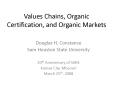 Values Chains, Organic Certification, and Organic Markets PowerPoint PPT Presentation