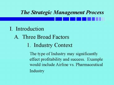 The Strategic Management Process