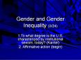Gender and Gender Inequality (3/24) PowerPoint PPT Presentation