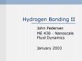 Hydrogen Bonding II PowerPoint PPT Presentation