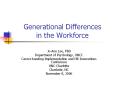 Generational Differences in the Workforce PowerPoint PPT Presentation