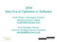 2004 New Era of Optimism in Software PowerPoint PPT Presentation