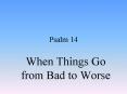 Psalm 14 PowerPoint PPT Presentation