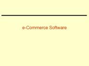 eCommerce Software